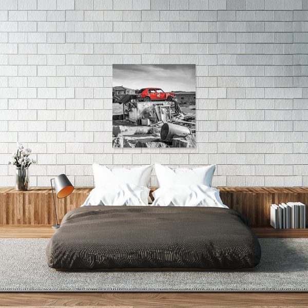 Obraz czerwony volkswagen golf