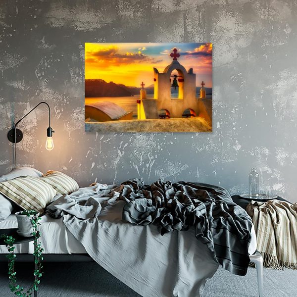 Żółty obraz Santorini