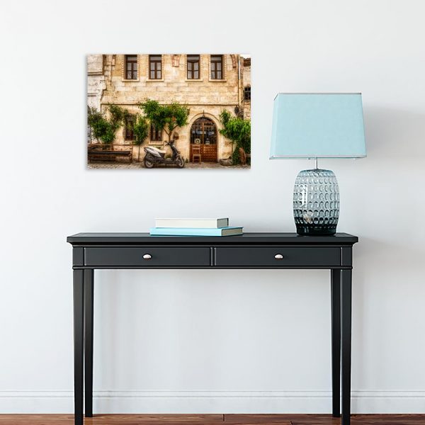 Obraz budynek i skuter