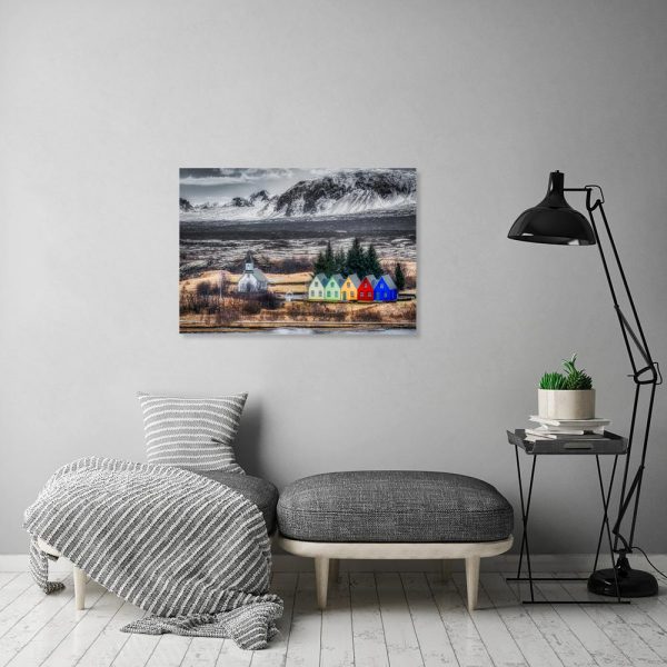 Obraz kolorowe domki