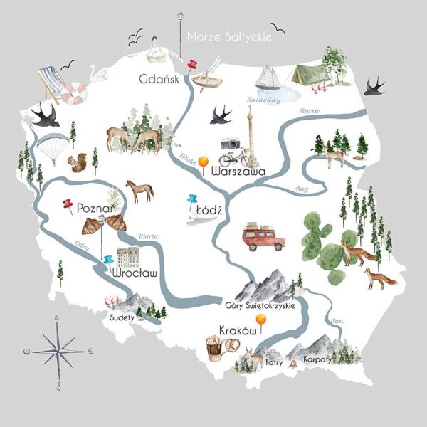 Fototapeta z polskimi miastami