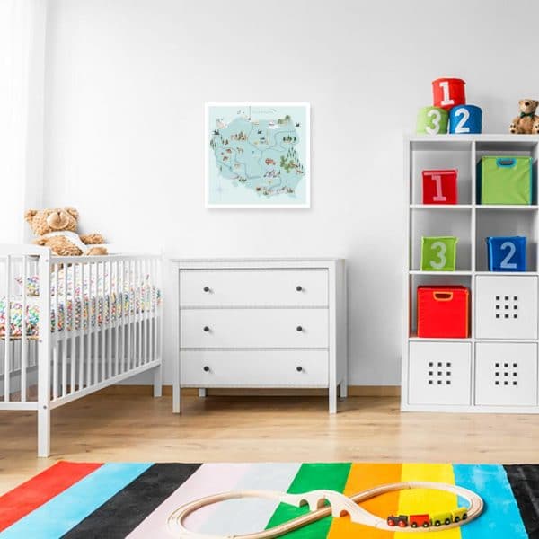 Plakat z mapą Polski