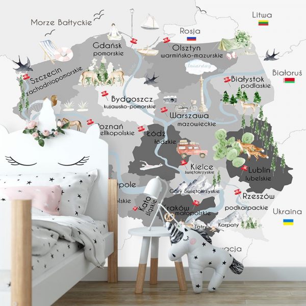 Fototapeta mapa polski