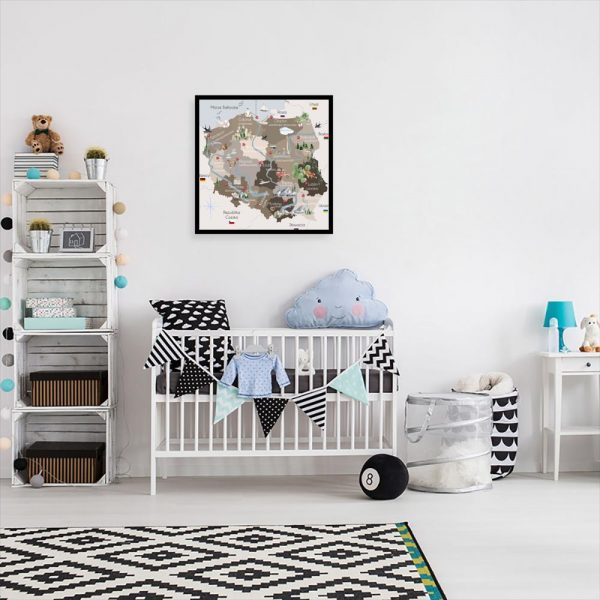 Plakat mapa Polski