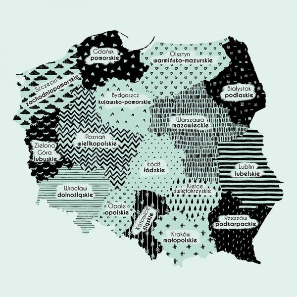 Tapeta kwadratowa polskie województwa