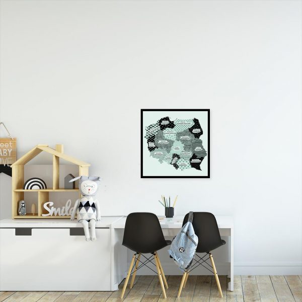 Plakat polskie województwa