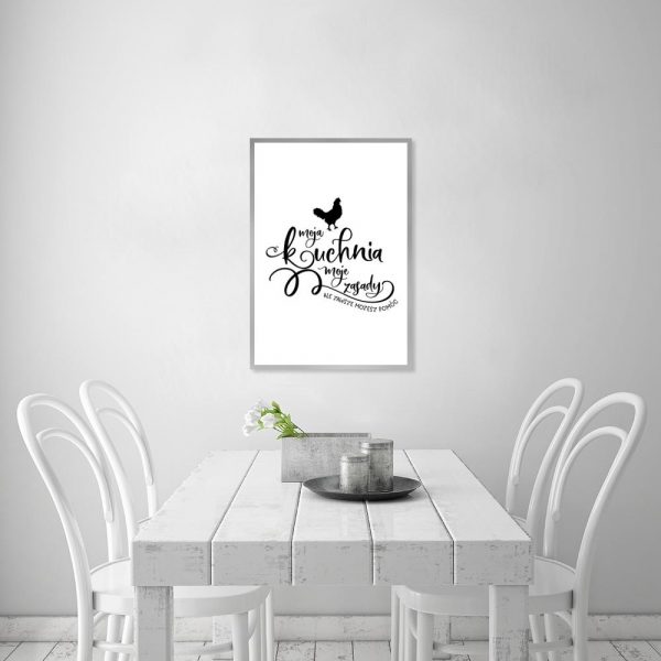 Plakat w kolorze czarno-białym