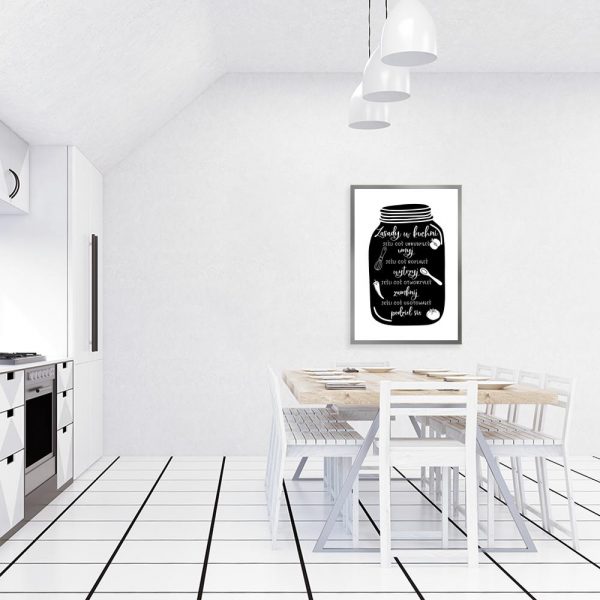 Plakat z zasadami w kuchni