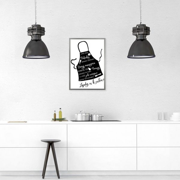 Plakat z zasadami w kuchni