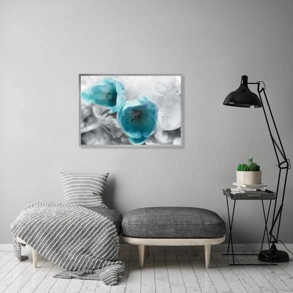 plakat z motywem kwiatowym