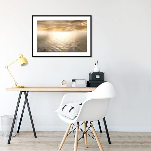 plakat z motywem zachodu słońca na ścianę