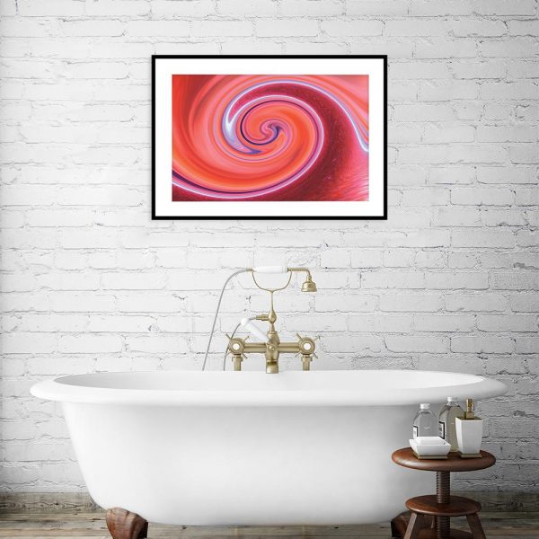 plakat wirujący wzór nad wannę