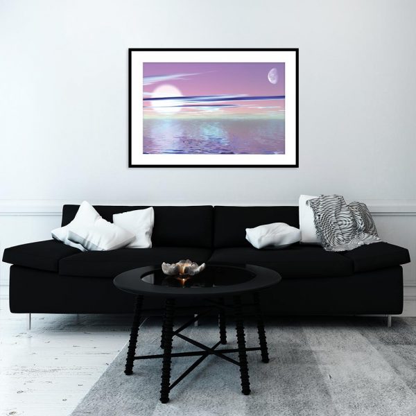 plakat z morzem nad kanapę