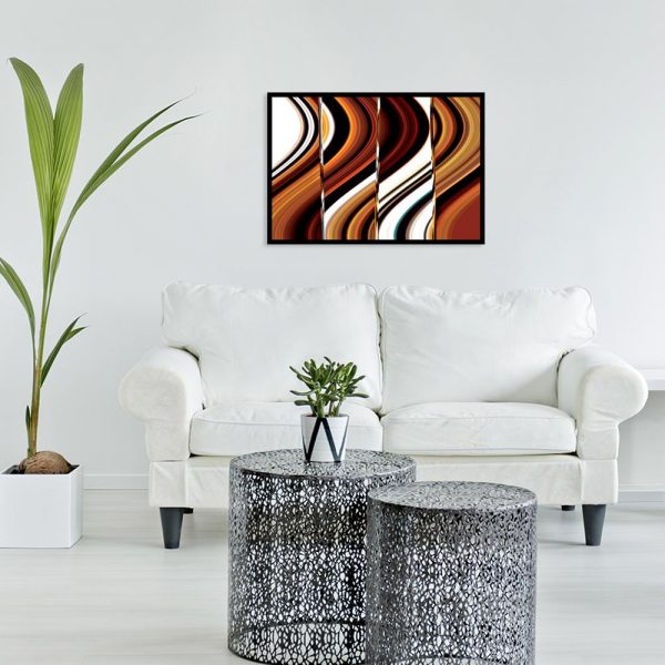 plakat z motywem abstrakcji nad kanapę