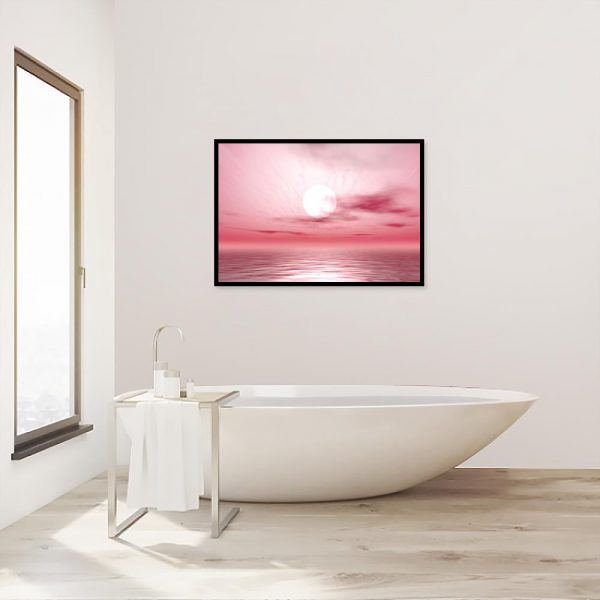 plakat z morzem nad wannę