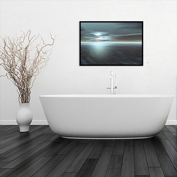 plakat w morskim klimacie nad wannę