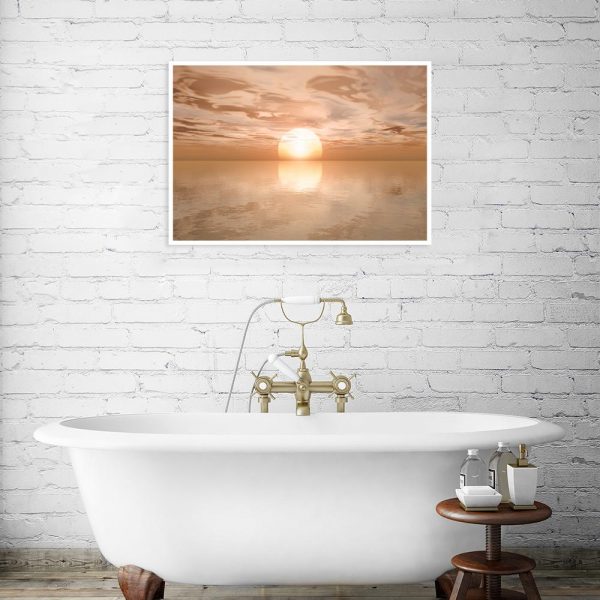 plakat zachód słońca do łazienki