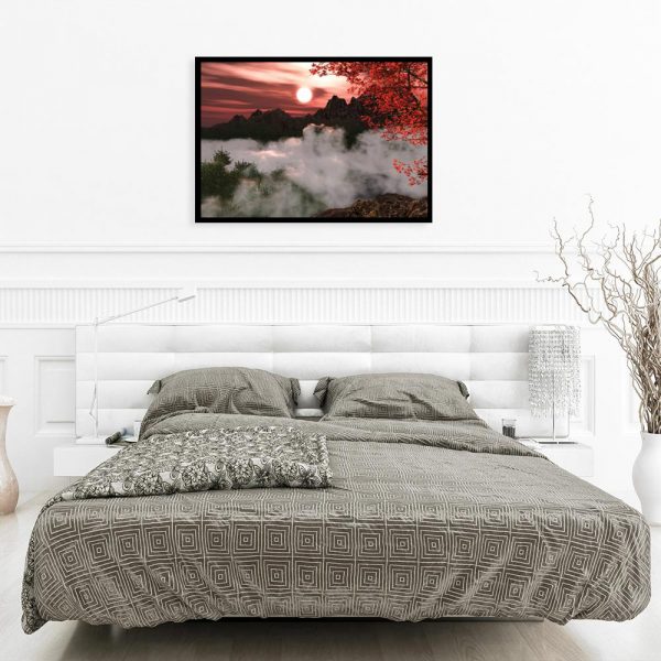 plakat z widokiem na góry