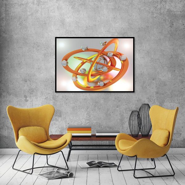 plakat z abstrakcją