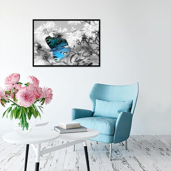 plakat do salonu z motylem