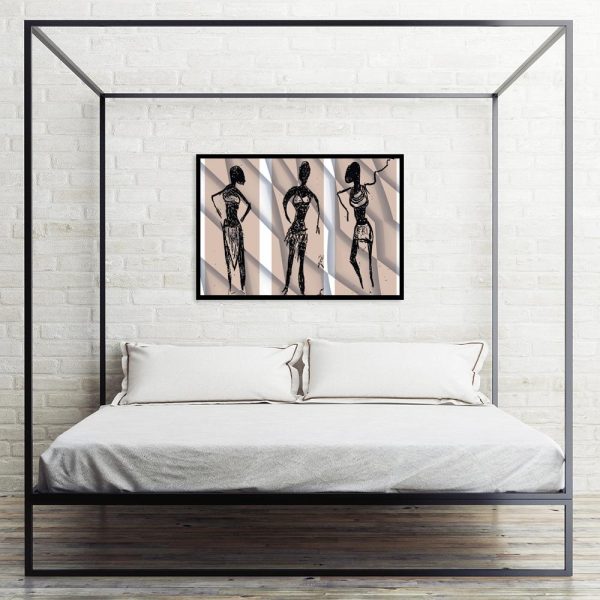 plakat z kobietami do sypialni