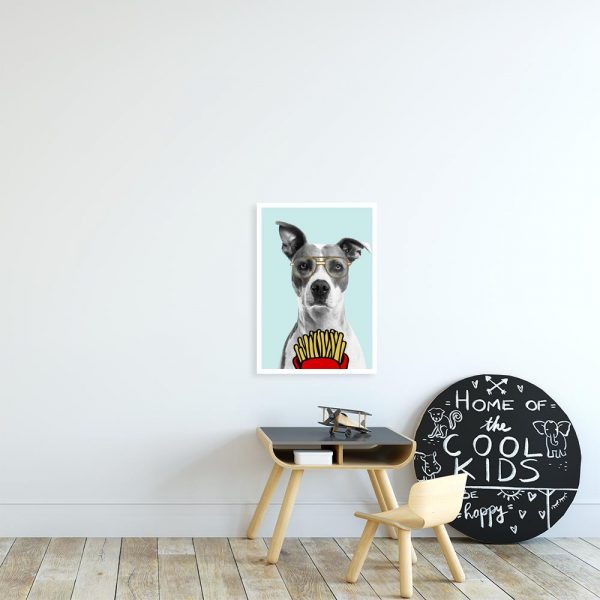 plakat z zabawnym pieskiem