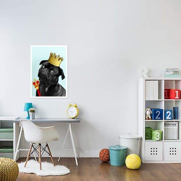 plakat z czarnym psem do pokoju dziecka