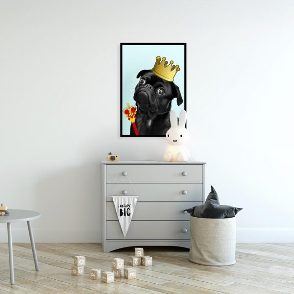 plakat z czarnym psem