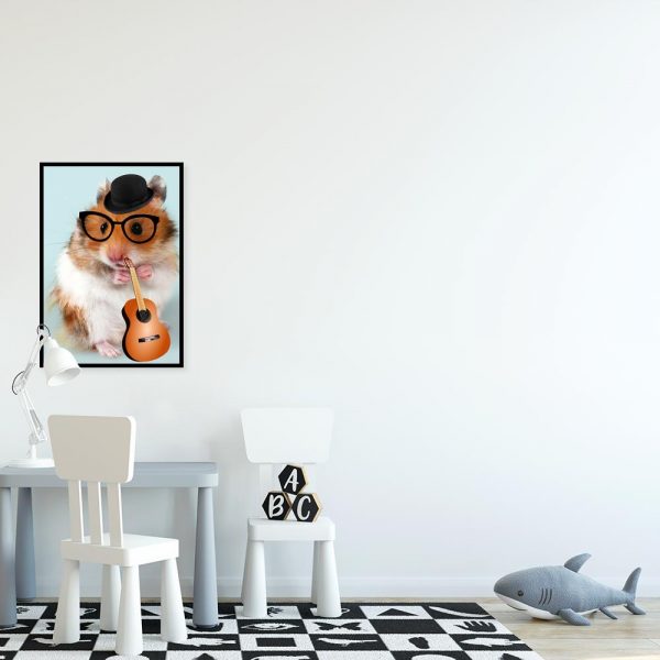 zabawny plakat z chomikiem