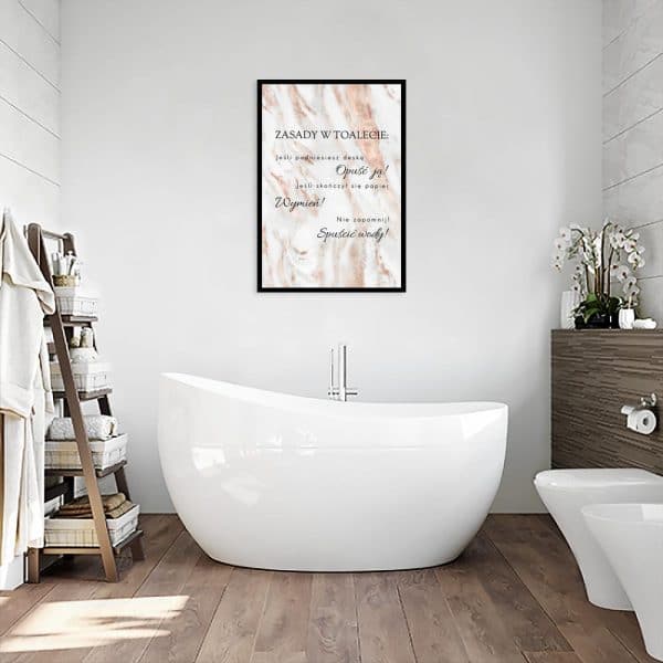 plakat z napisem na marmurowym tle