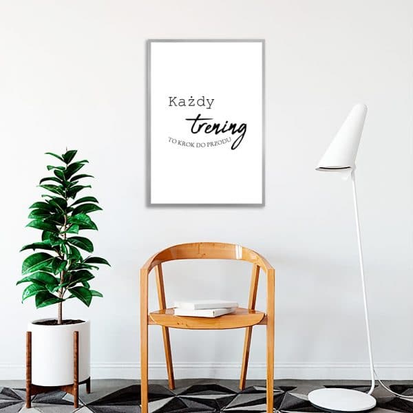 plakat z motywacyjną sentencją