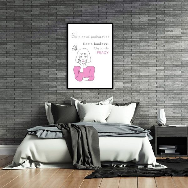 plakat z napisem