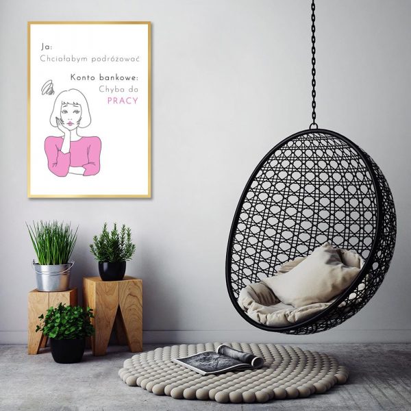 plakat z sentencją do salonu