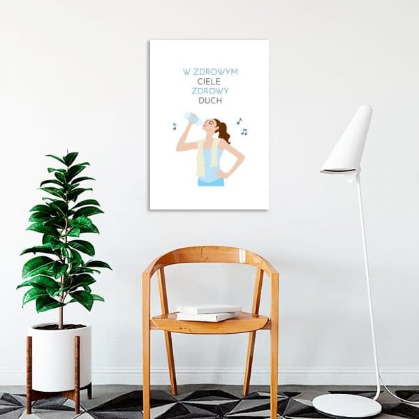 plakat do salonu z napisem