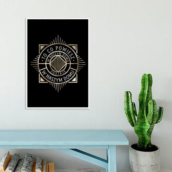 plakat do domu z napisem