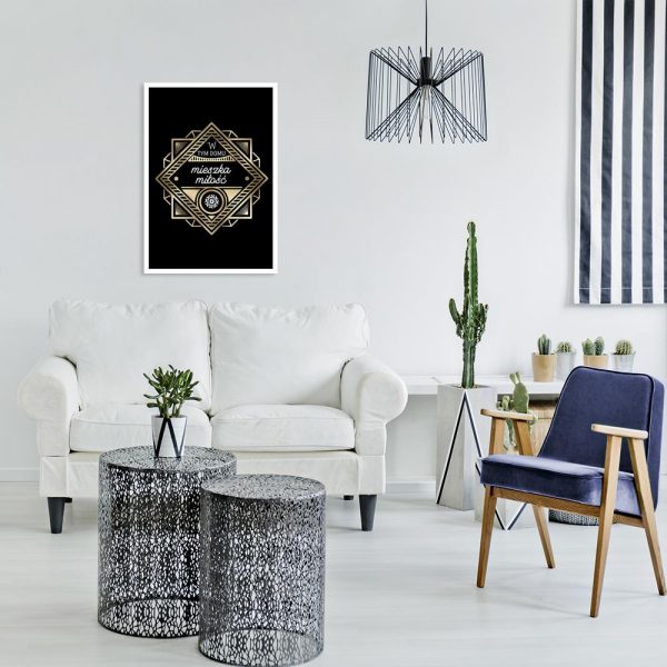 plakat czarno-złoty Art deco