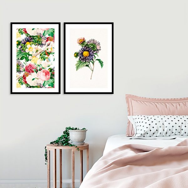 dyptyk z wzorem kwiatowym