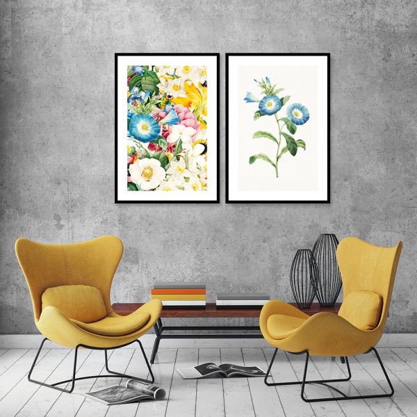 plakat ozdobny w kwiaty