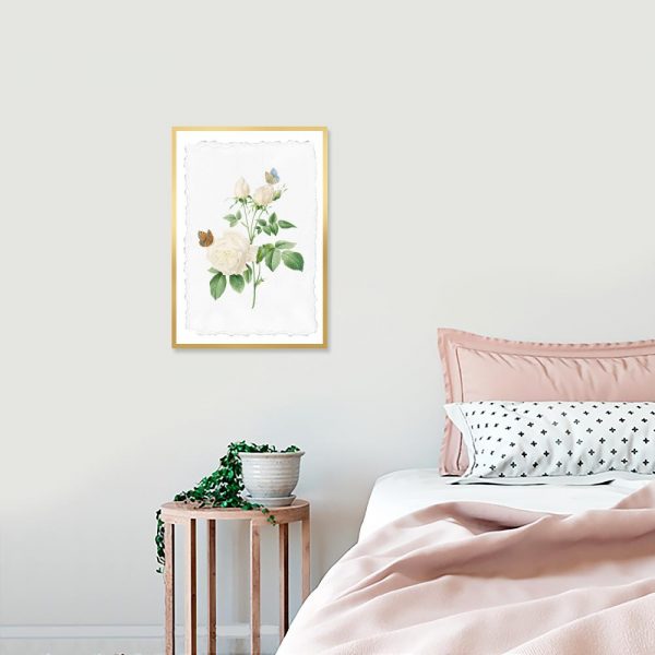 plakat w kwiaty do sypialni