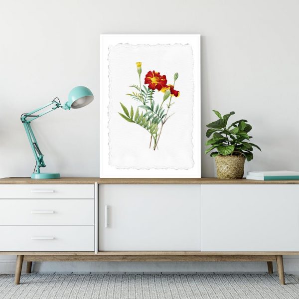 plakat w kwiatowy wzór