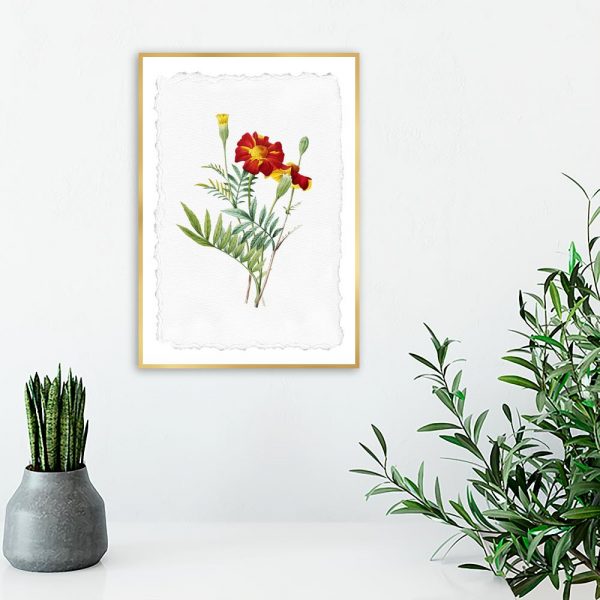 plakat w kwiatowy wzór