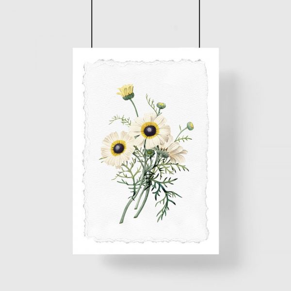 plakat w jasne kwiaty