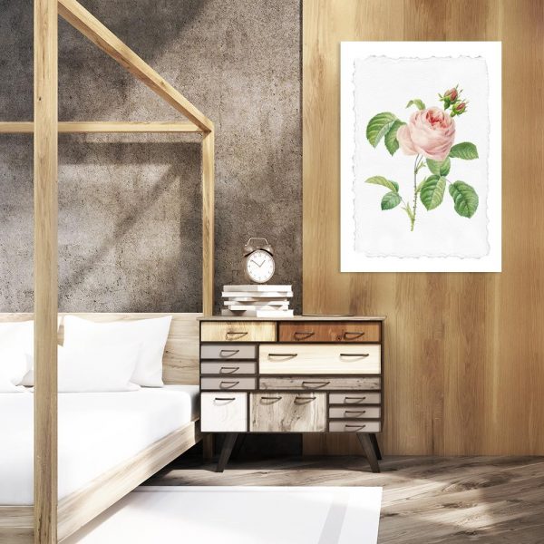plakat w kwiaty do sypialni