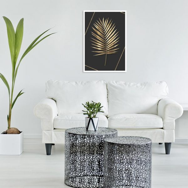 liść palmowy na plakacie