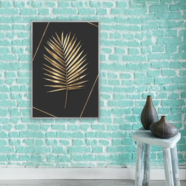 plakat z liściem palmy