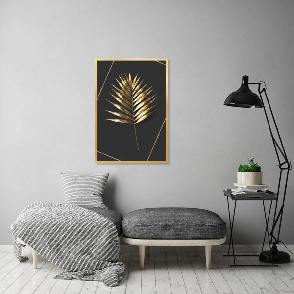 plakat z motywem liścia palmy