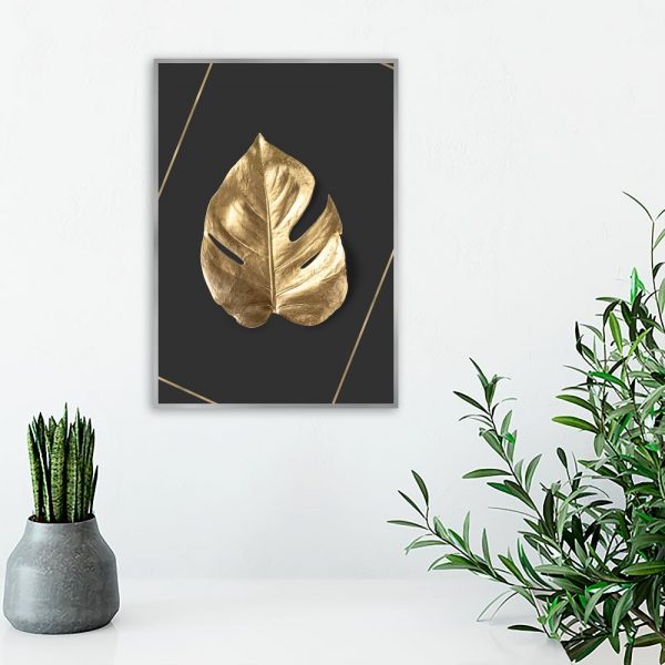 plakat złoto-czarny