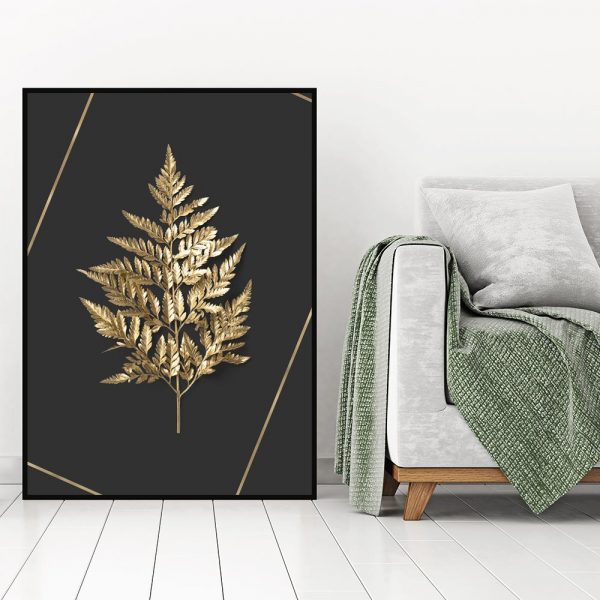 plakat z motywem roślinnym