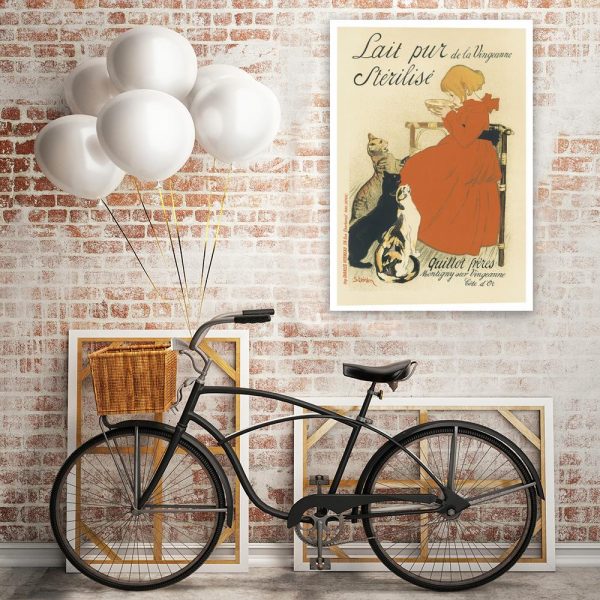 plakat vintege dziewczynka