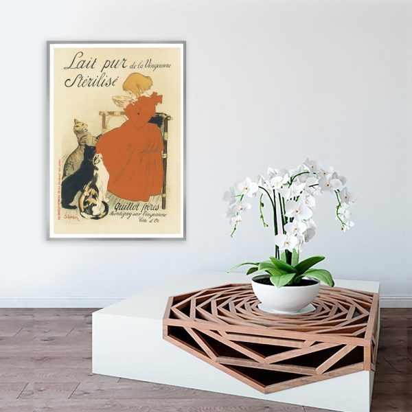 plakat dziewczynka i koty